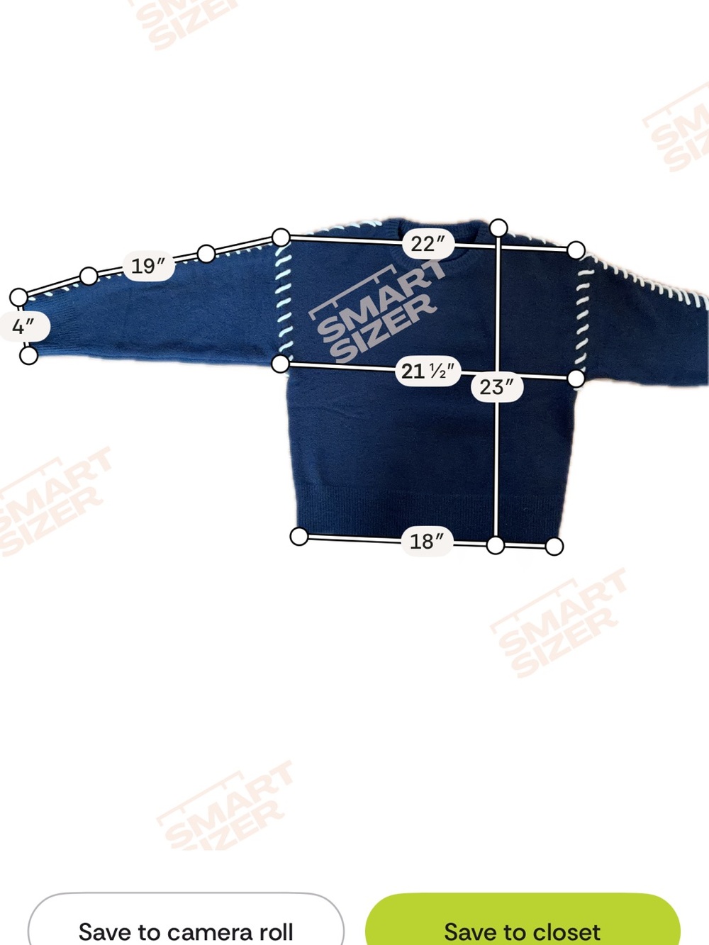 Sunday Edition Women Small Long Sleeve Sweater Navy Cream Whip Contrast Stitch - Picture 7 of 7